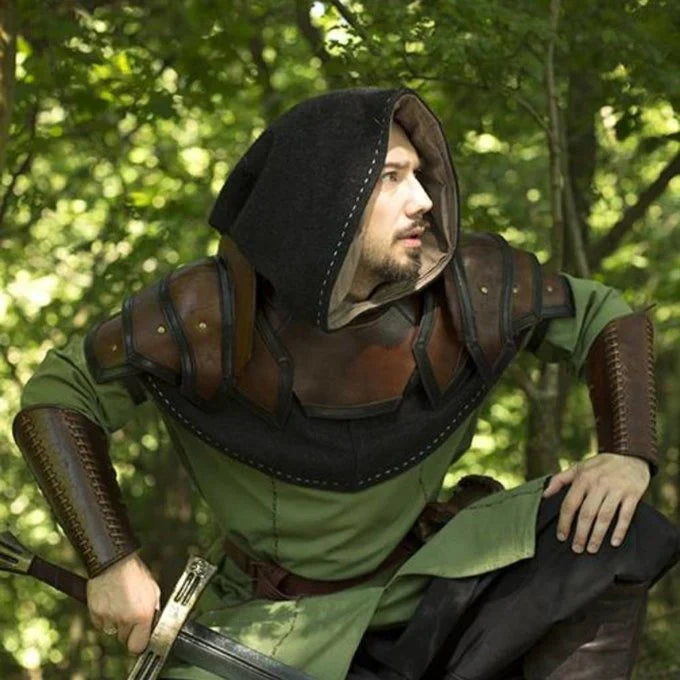 Leder arm en been pantser voor reenactment en LARP